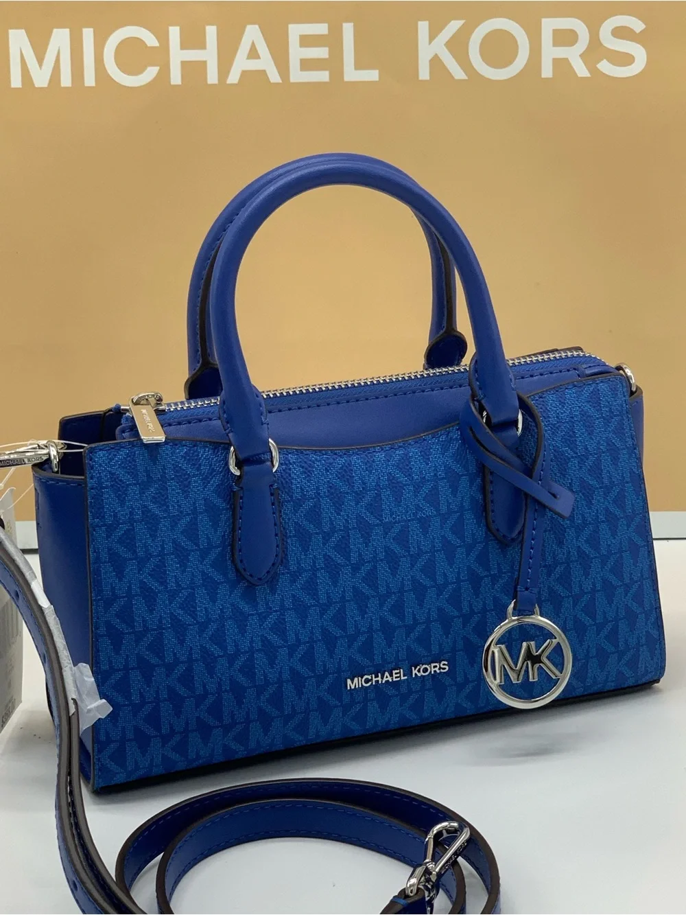 Michael kors ARDEN SMALL SIGNATURE LOGO MESSENGER BAG Galaxy Blue